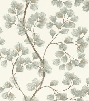 866902 - Papier Peint Vinyle Motif Albizia Vert 866902 - Papier Peint Vinyle Motif Albizia Vert