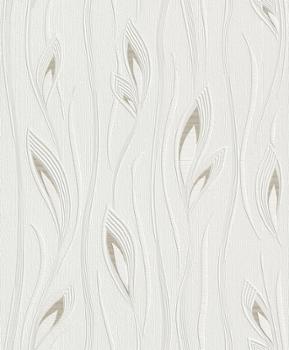 788501 - Papier Peint Vinyle Motif Bourgeon Beige Chanvre
