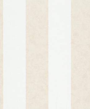 34413 - Papier Peint Intissé Rayures Beige et Blanc Cassé