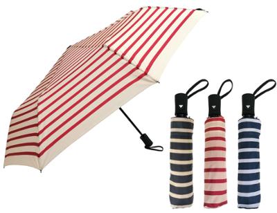 Parapluie Mini Imprimé Marinière Coloris Panachés