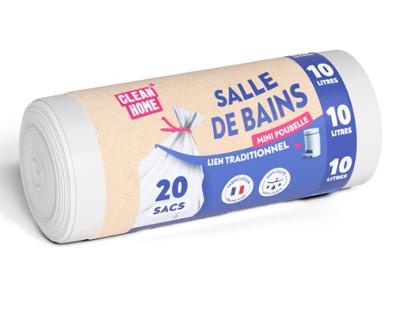 Sacs Poubelle Salle de Bain 10L Rouleau de 20