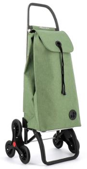 Poussette de marché I-Max Tweed 6 roues monte-escaliers de 43L, robuste et idéale pour les courses.