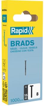 Clous n°8/15 mm Galvanisés Blister de 1000