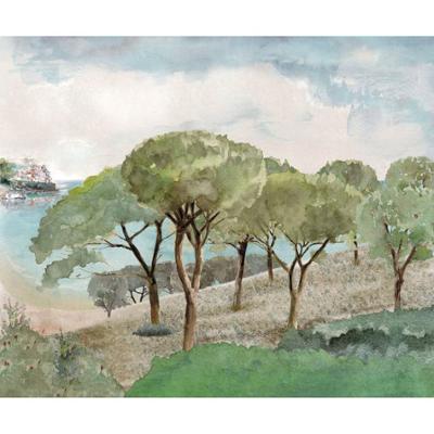 20000 - Papier Peint Intissé Song Of Crickets Vert Lichen  - S