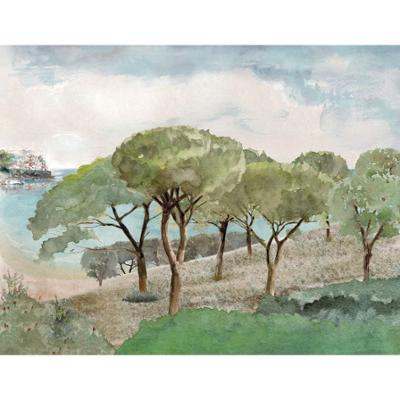 20000 - Papier Peint Intissé Song Of Crickets Vert Lichen  - L