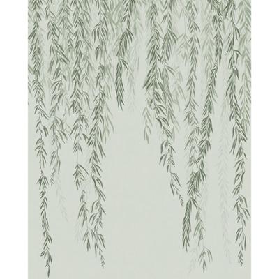 20015 - Papier Peint Intissé Murmures D'Automne Vert Lichen  - S