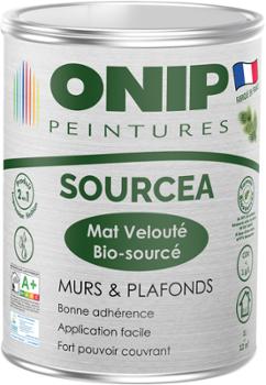 Pot de peinture bio-sourcée ONIP Sourcéa Mat Velouté 1L murs et plafonds