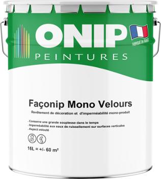 Seau de peinture façade veloutée ONIP Façonip Mono Velours 16L revêtement d'imperméabilité mono-produit