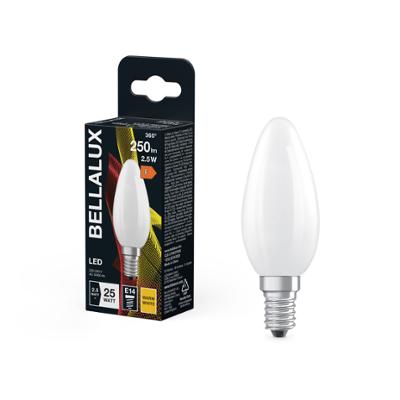 Ampoule LED Bellalux flamme E14 opale 2.5W équivalent 25W blanc chaud 250lm