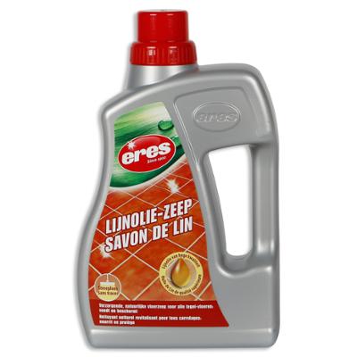 Bidon de savon de lin Eres pour le nettoyage et la protection des carrelages.