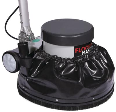 Monobrosse industrielle Floor Master avec jupe de protection noire et brosse rotative pour l'entretien des sols.