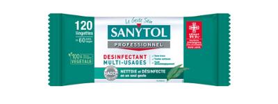 Lingettes Nettoyantes Désinfectantes Eucalyptus x120, idéales pour nettoyer et assainir toutes les surfaces de la maison.