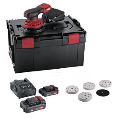 Pack ponceuse excentrique FLEX Ø150 ORE 5-150 18-EC avec 2 batteries 2,5 Ah, chargeur et set d'abrasifs