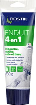 Enduit de rebouchage et lissage 4 en 1 en pâte prêt à l'emploi pour intérieur
