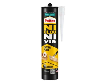 Cartouche de colle blanche Ni Clou Ni Vis Pattex fixation Extra Fort 380g