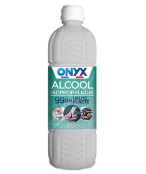 Bouteille d'alcool isopropylique Onyx à 99,8% de haute pureté pour le nettoyage et le dégraissage.