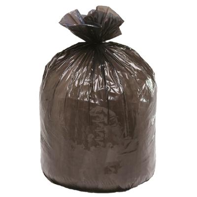 Grand sac poubelle noir 100L rempli et fermé par un nœud