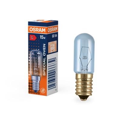 Ampoule Osram Special Oven E14 15W claire résistante à la chaleur pour fours (jusqu'à 300°C).