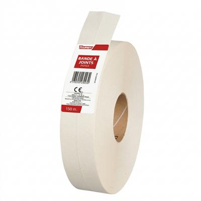 Bande à joint papier 5 cm x 153 m pour plaques de plâtre et murs intérieurs.