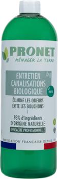 Bouteille de produit d'entretien des canalisations biologique de 1L Pronet