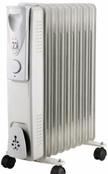 Radiateur électrique à bain d'huile Fogo 9EL 2000W avec thermostat réglable et roulettes