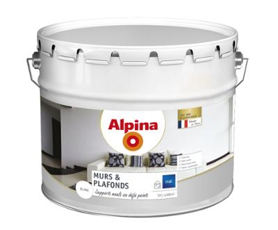 Peinture Murs et Plafonds Acrylique Mat Blanc 10L