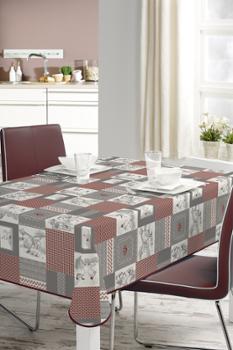 Toile Cirée 140x240 Sarlat Gris sur Cintre Toile Cirée 140x240 Sarlat Gris sur Cintre