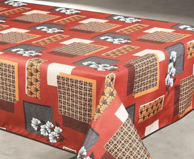 Nappe Polyester 140 x 240 cm Aurore Terracotta sur Cintre Nappe Polyester 140 x 240 cm Aurore Terracotta sur Cintre