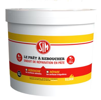 Sim le Prêt à Reboucher Enduit de Réparation en Pâte 5 kg Sim le Prêt à Reboucher Enduit de Réparation en Pâte 5 kg