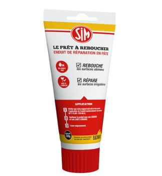 Sim le Prêt à Reboucher Enduit de Réparation en Pâte Tube 330 g Sim le Prêt à Reboucher Enduit de Réparation en Pâte Tube 330 g