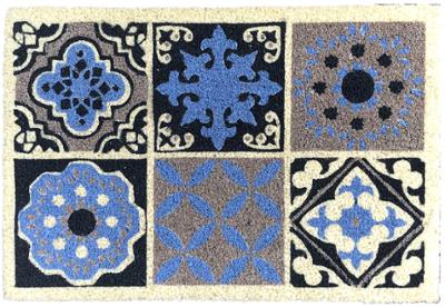 Tapis Brosse Coco Imprimé Valenzia 40 x 60 cm Tapis Brosse Coco Imprimé Valenzia 40 x 60 cm
