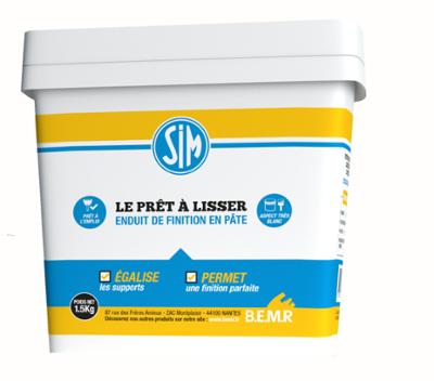 Sim le Prêt à Lisser Enduit de Finition Pâte 1.5 kg Sim le Prêt à Lisser Enduit de Finition Pâte 1.5 kg