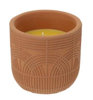 Bougie Citronnelle Pot Terre Cuite Arabesque 180g Bougie Citronnelle Pot Terre Cuite Arabesque 180g