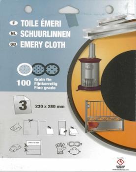 Pochette de 3 Feuilles Toile Emeri Pochette de 3 Feuilles Toile Emeri