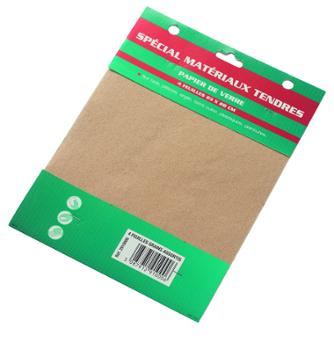 Papier de Verre 4 Feuilles 230 x 280 mm Sous Cavalier Papier de Verre 4 Feuilles 230 x 280 mm Sous Cavalier