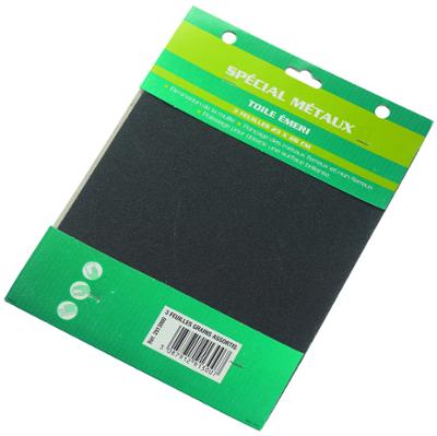 Toile Emeri 3 Feuilles Grain Moyen 230 x 280 mm Sous Cavalier Toile Emeri 3 Feuilles Grain Moyen 230 x 280 mm Sous Cavalier