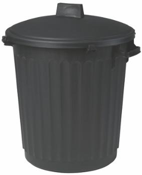 Poubelle Avec Couvercle 80L Noire Poubelle Avec Couvercle 80L Noire