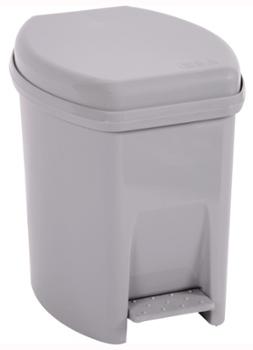 Poubelle à Pédale en Plastique + Seau 6L Gris Poubelle à Pédale en Plastique + Seau 6L Gris