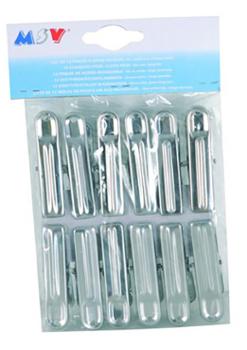 Lot de 12 Pinces à Linge en Inox Lot de 12 Pinces à Linge en Inox