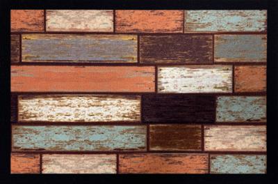 Tapis Entry Colored Scrap Wood Brown 40 x 60 cm Tapis Entry Colored Scrap Wood Brown 40 x 60 cm