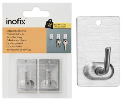 Crochet Adhésif en Acier Inoxydable x2 Grand Modèle  Crochet Adhésif en Acier Inoxydable x2 Grand Modèle