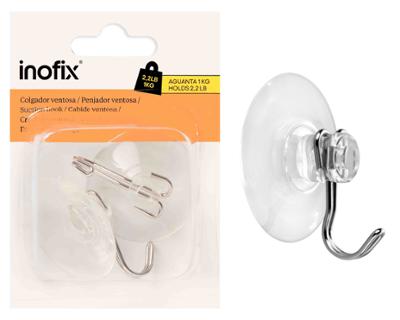 Crochet Ventouse Chromé x2 Ø45 mm Crochet Ventouse Chromé x2 Ø45 mm