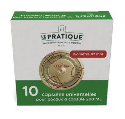 10 Capsules Universelles Pour Bocaux Ø82 mm 10 Capsules Universelles Pour Bocaux Ø82 mm