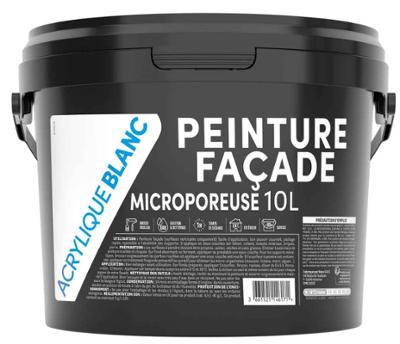 Peinture Façade Acrylique Mate Microporeuse 10L Peinture Façade Acrylique Mate Microporeuse 10L